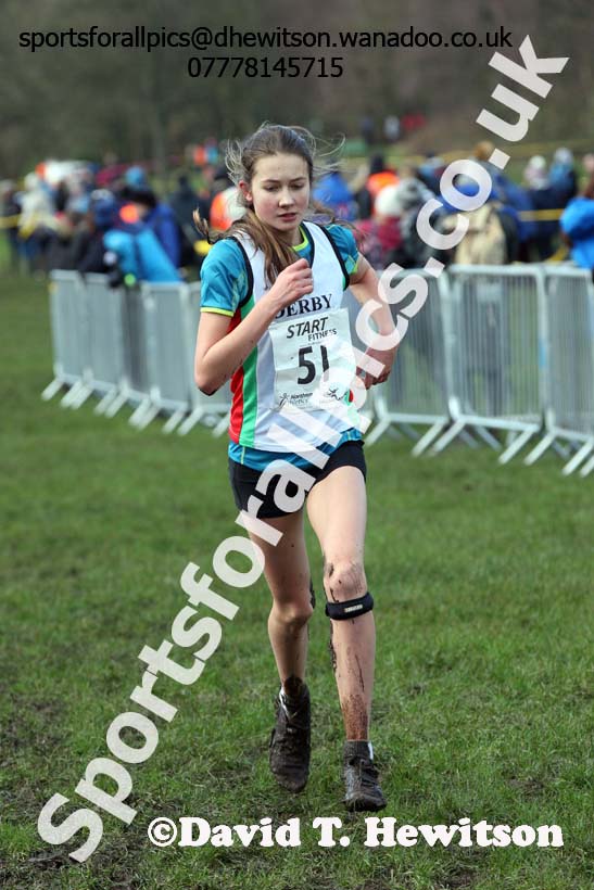 Girls under-15 Northern Cross Country Champs., Witton Park, Blackburn. Photo: David T. Hewitson/Sports for All Pics